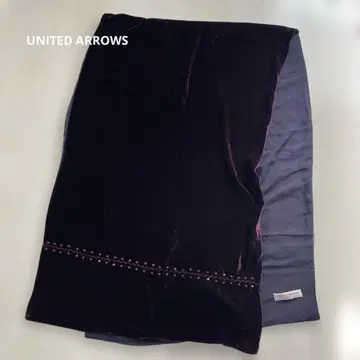 UNITED ARROWS 퍼플 벨로아 스톨 비즈 파티