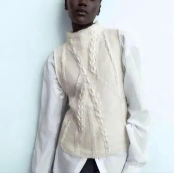 ZARA 케이블 니트 새상품 터틀넥 니트탑 L