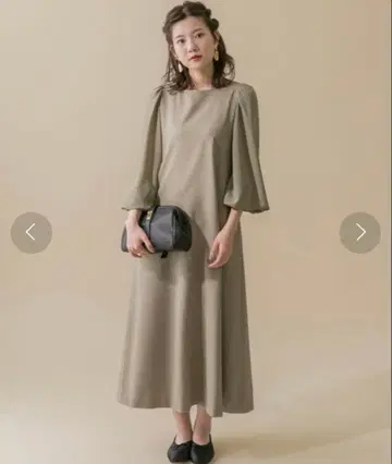 URBAN RESEARCH ROSSO 시어 슬리브 이소재 원피스