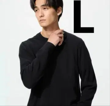 남성용 2025년 신상 UNIQLO 캐시미어 크루넥 스웨터 블랙