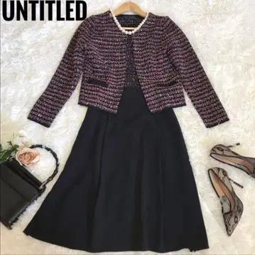 [ 새상품급 ] 언타이틀 노카라 트위드 자켓