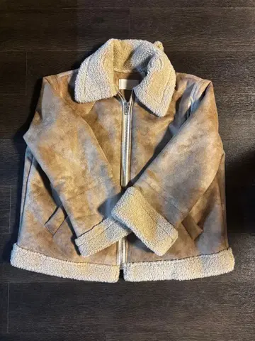 무스탕 코트 베이지 프론트 지퍼 nugu 구매