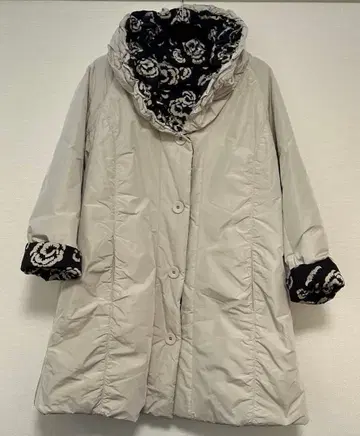 HIROKO KOSHINO 히로코코시노 꽃무늬 충전솜 코트 점퍼