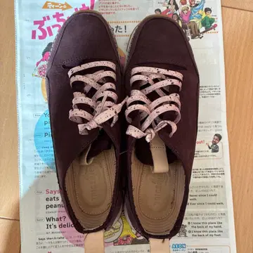 클락스 퍼플 스웨이드 스니커즈