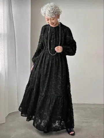 블랙 허리 셔링 원피스