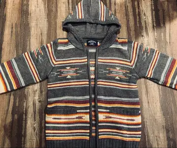 니트 가디건 후드 부착