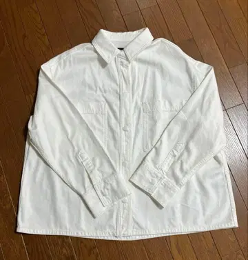 ZARA 화이트 데님 셔츠 자켓 L