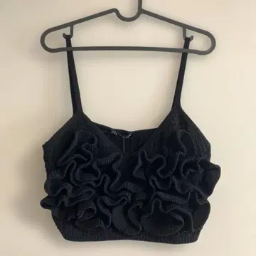ZARA 블랙 니트 새상품 프릴 뷔스티에