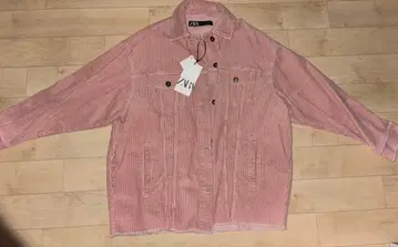 ZARA 코듀로이 오버 사이즈 자켓 핑크