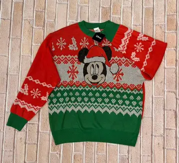 미키 크리스마스 스웨터 남성용 M