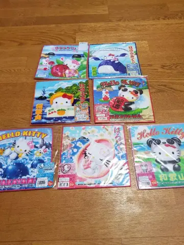 헬로키티 와카야마 한정판 지역 한정판 지방 한정판 푸치 타월 7개 세트