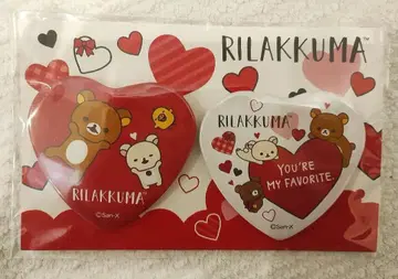 리락쿠마 하트형 배지 세트 하트 2020년 핀 배지