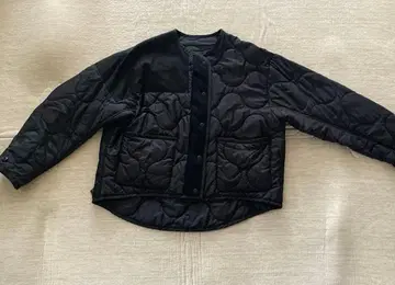 design aera 퀼팅 자켓 비대칭 블랙