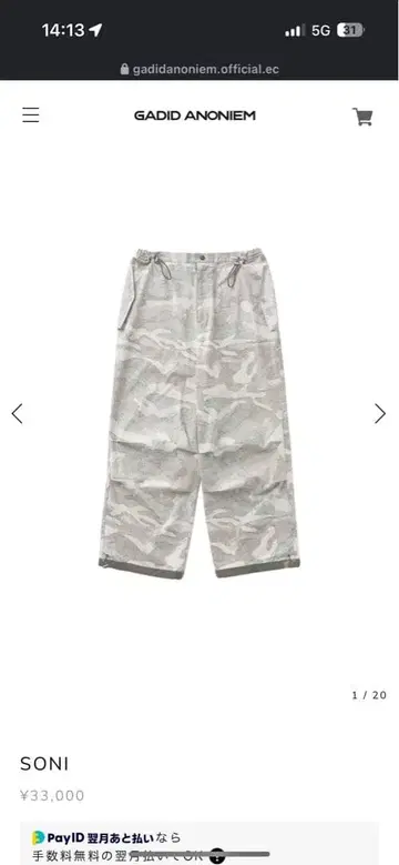 gadid anoniem soni 카고 팬츠