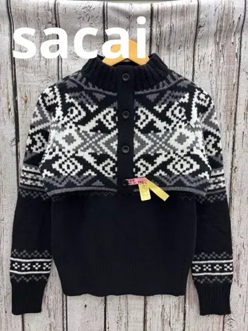 [ Y36 ] sacai 노르딕 레이어드 니트