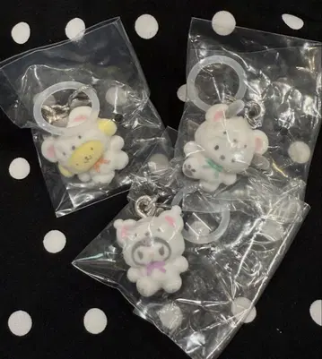 산리오 메지루시 액세서리 복슬복슬 스노우 3개 세트