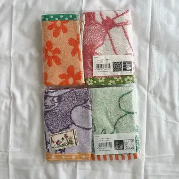 무민 후스나프킨 리틀미이 워시 타월 4장 세트