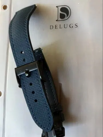 DELUGS 고무 벨트 네이비 20mm 폭