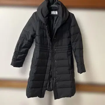 여성용 다운 롱 다운 자켓 블랙