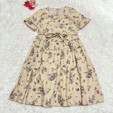 새상품급 레어 PINK HOUSE 롱 원피스 토끼 카페 리본