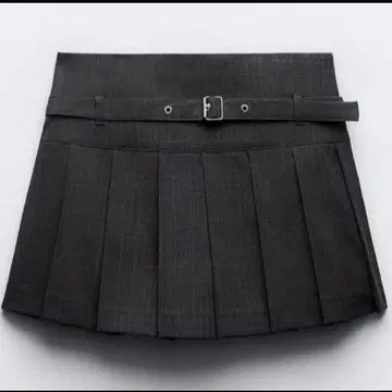 ZARA 미니 플리츠 스커트 그레이 벨트 포함
