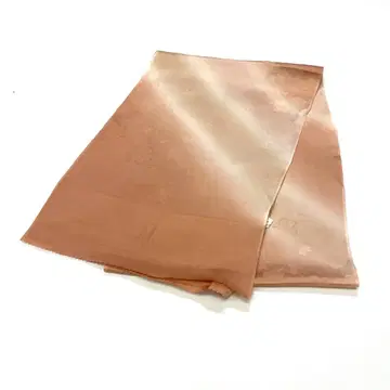 오비 장식 천 순수 실크 옅은 홍차색 원주차 벚꽃 미사용품 No.20