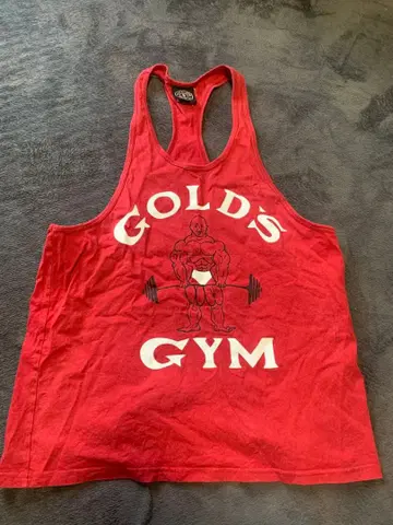 골드짐 탱크탑 빨간색 M 사이즈 골드짐