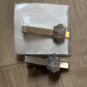 이지스함 문장 넥타이핀 미사용 장기 보관품 골드 컬러와 은색 2개 세트