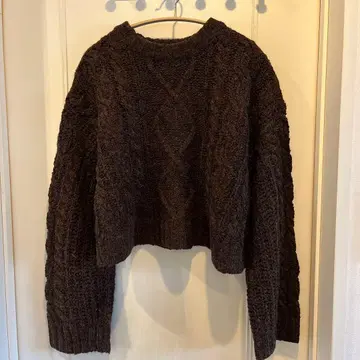 URBAN RESEARCH 케이블 니트 크롭 스웨터