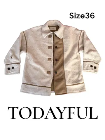 TODAYFUL 본딩 보아 코트 베이지