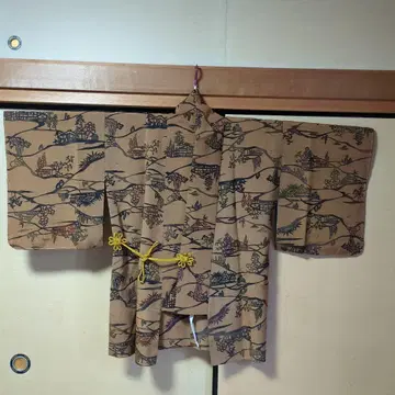 도중기 겉옷 브라운 풍경화 손바느질 미착용 교육용 실 포함