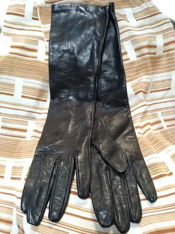 이나바 요시에 가죽 롱 장갑 7 미사용품! 무료배송!