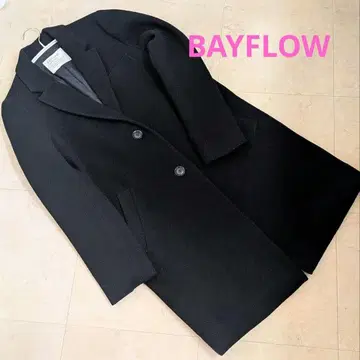 BAYFLOW 베이플로우 울 체스터 코트 네이비