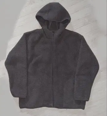 무인양품 MUJI 재생 폴리에스테르 보아 플리스 후드티