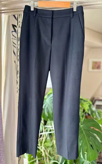 Spick and Span 블랙 울 팬츠 슬랙스 36