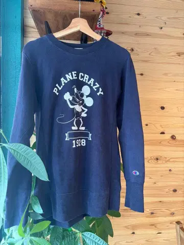 챔피온 리버스 위브 맨투맨 미키 XL 네이비