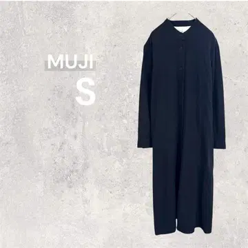 무인양품 MUJI 셔츠 원피스 노카라 긴팔 겉옷 가디건 면