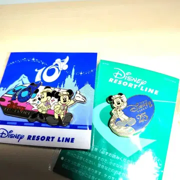 디즈니 리조트 라인 10주년, 25주년 핀 배지 2세트