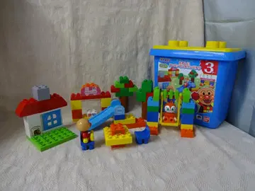 신나는 호빵맨 타운 버킷 블록 라보 반다이