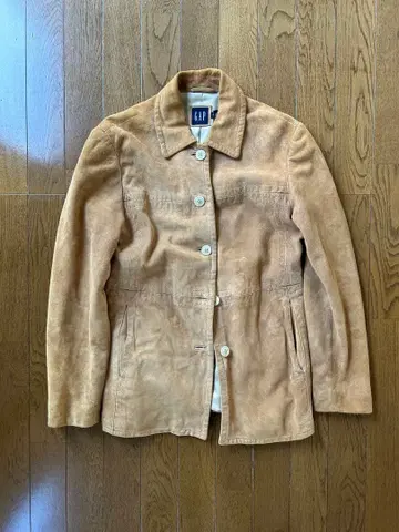 GAP 올드 스웨이드 천연 가죽 가죽 자켓 XXS 베이지