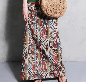 당일 발송 antiqua 고블랑 직조 롱 스커트