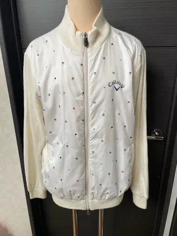 캘러웨이 집업 니트 화이트