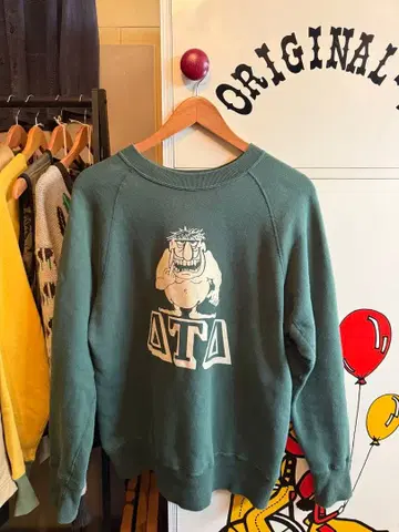 Warehouse 몬스터 플로키 맨투맨 트레이닝복 42 그린