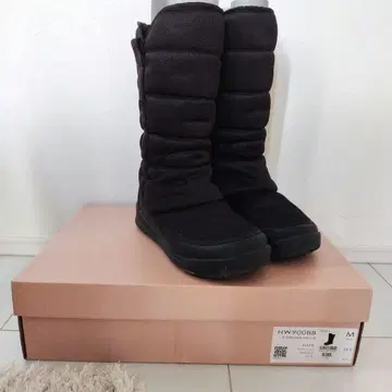 Hawkins Sports 블랙 롱 부츠 퍼 스노우 부츠 박스 포함