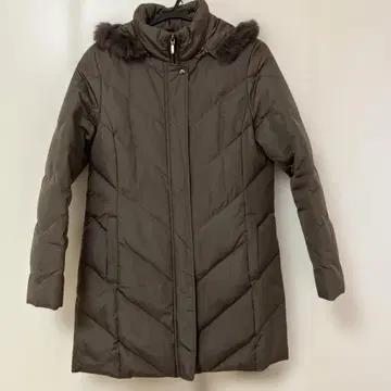 다크 브라운 퀼팅 다운 자켓