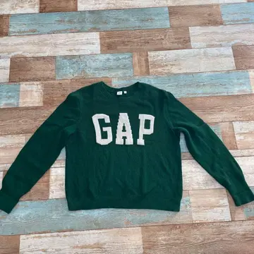 GAP 그린 컬러 XL 로고 니트 스웨터