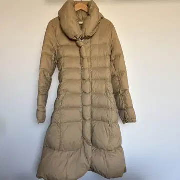 베이지 롱 다운 자켓 사이즈 1