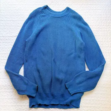 ORCIVAL 오르치발 코튼 100% 니트 긴팔 블루 사이즈 4