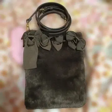 시마무라 아오키 미사코 숄더백 다크 브라운 새상품