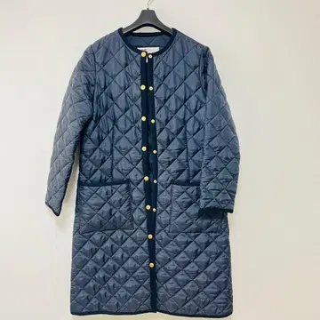 ARKLEY LONG 네이비 퀼팅 코트